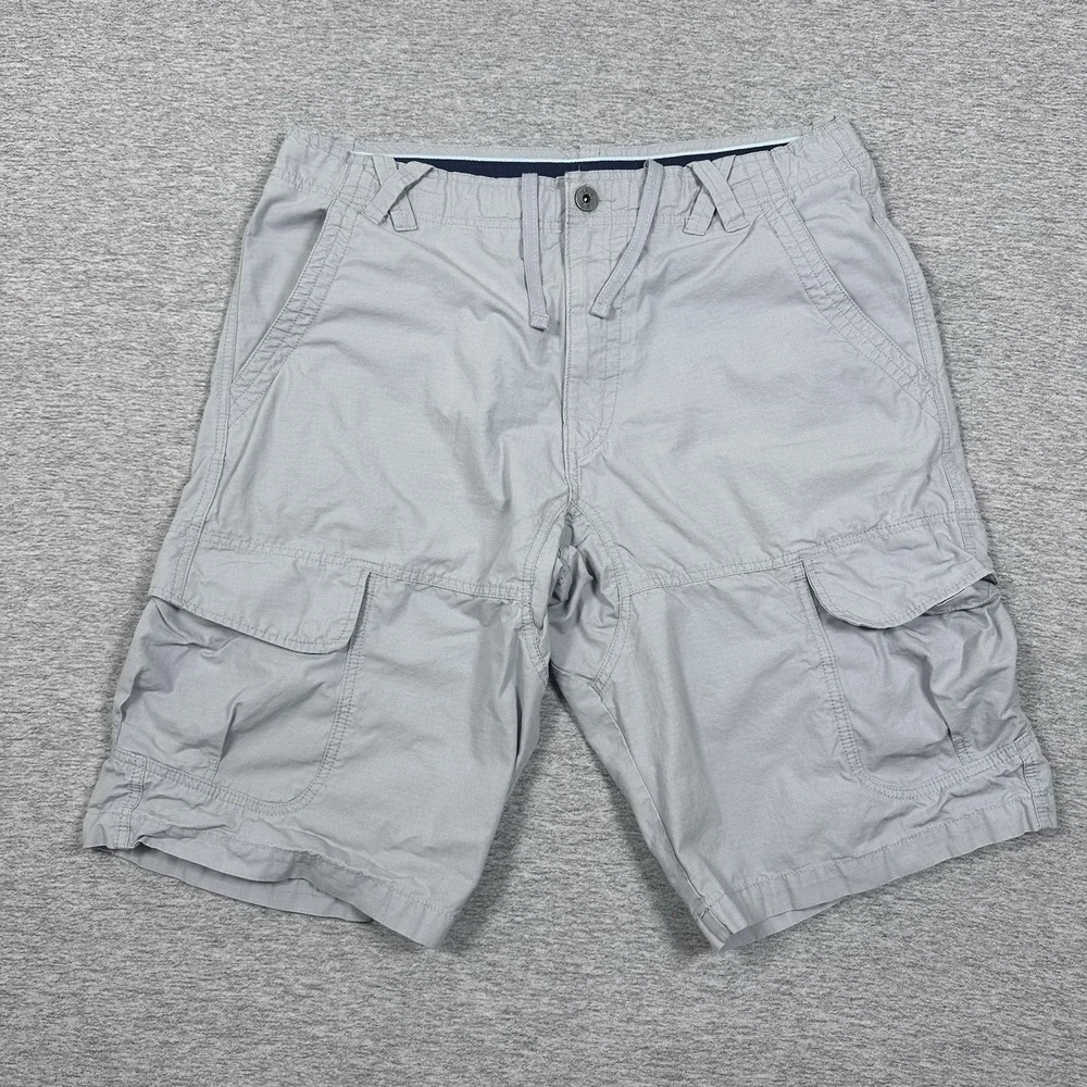Nike Jordan Cargo Shorts Mens 36 Gray Ripstop Drawstring MJ 23 Outdoor STAINS